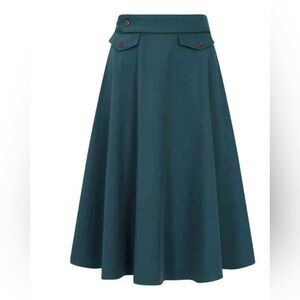 BNWT- Banned Book Club 50's Swing Skirt Teal